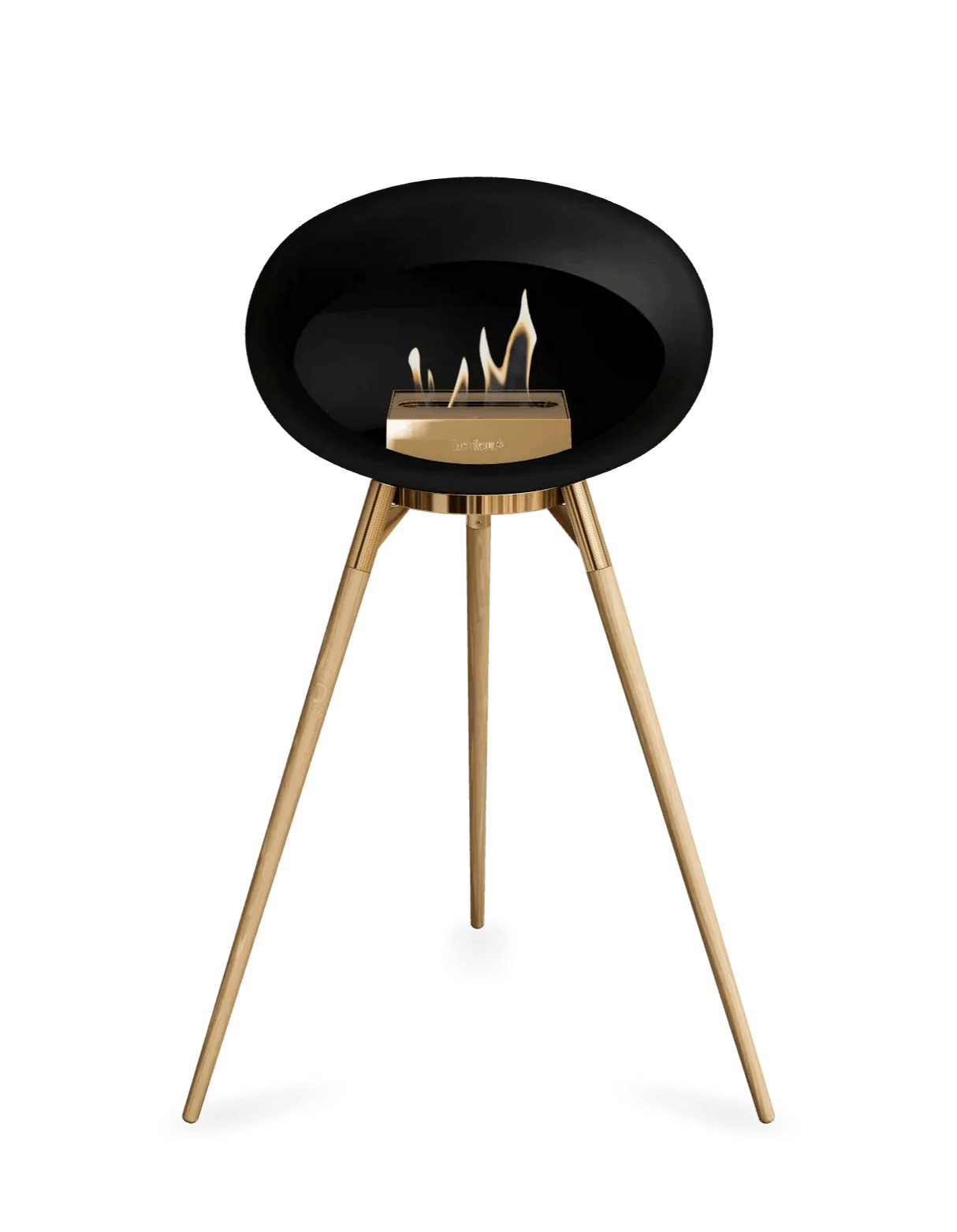 Le Feu - Dome Black Ground Wood High - Fireplace - Viva Alfresco