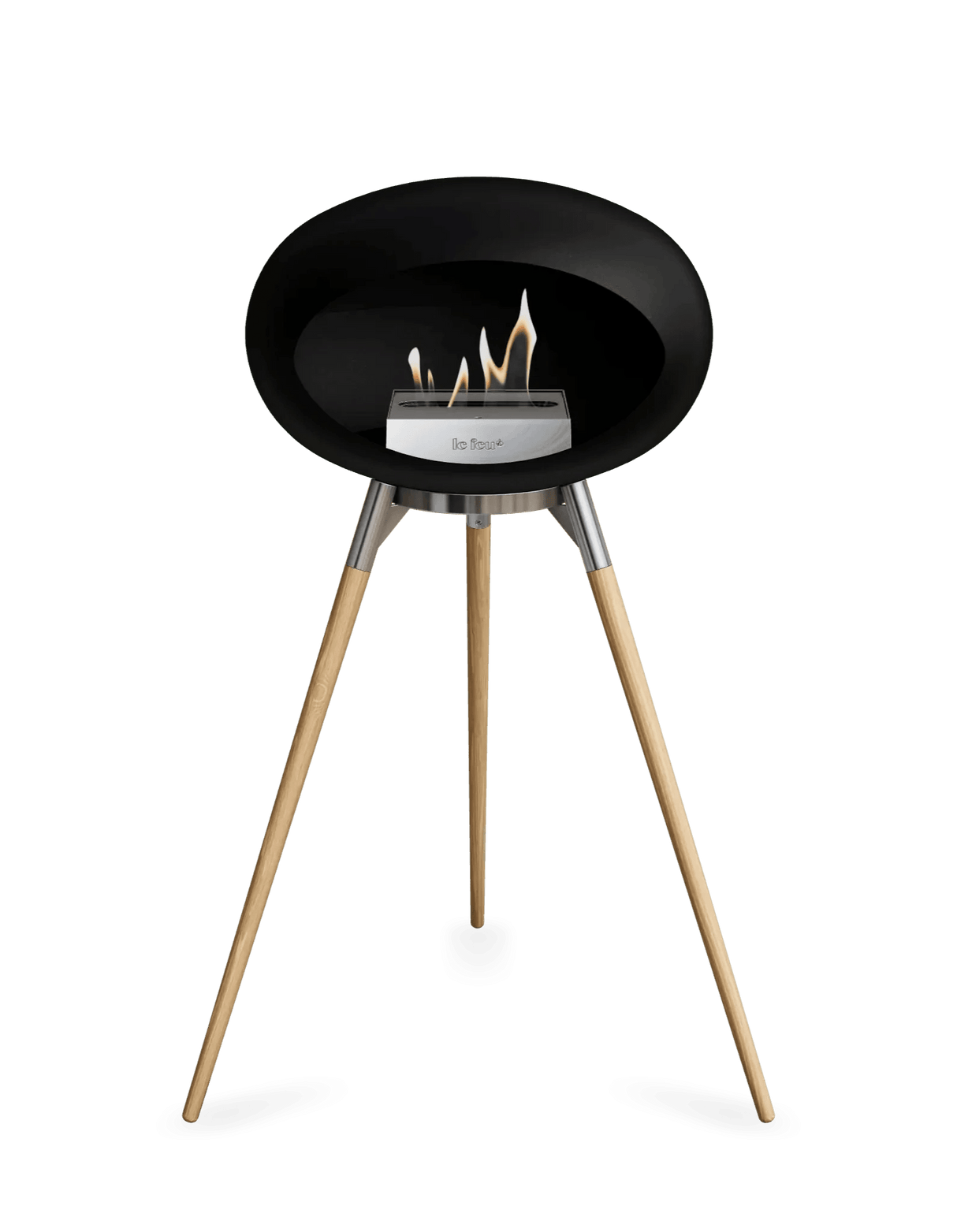 Le Feu - Dome Black Ground Wood High - Fireplace - Viva Alfresco