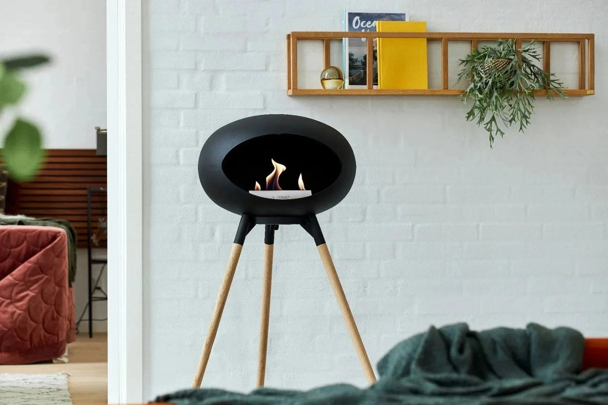 Le Feu - Dome Black Ground Wood High - Fireplace - Viva Alfresco