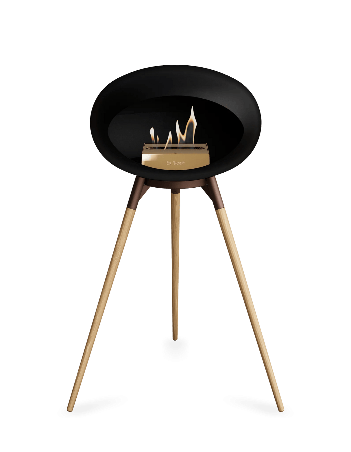 Le Feu - Dome Black Ground Wood High - Fireplace - Viva Alfresco