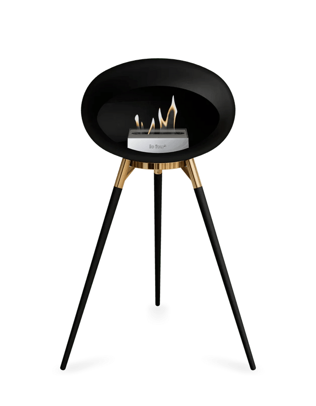 Le Feu - Dome Black Ground Wood High - Fireplace - Viva Alfresco