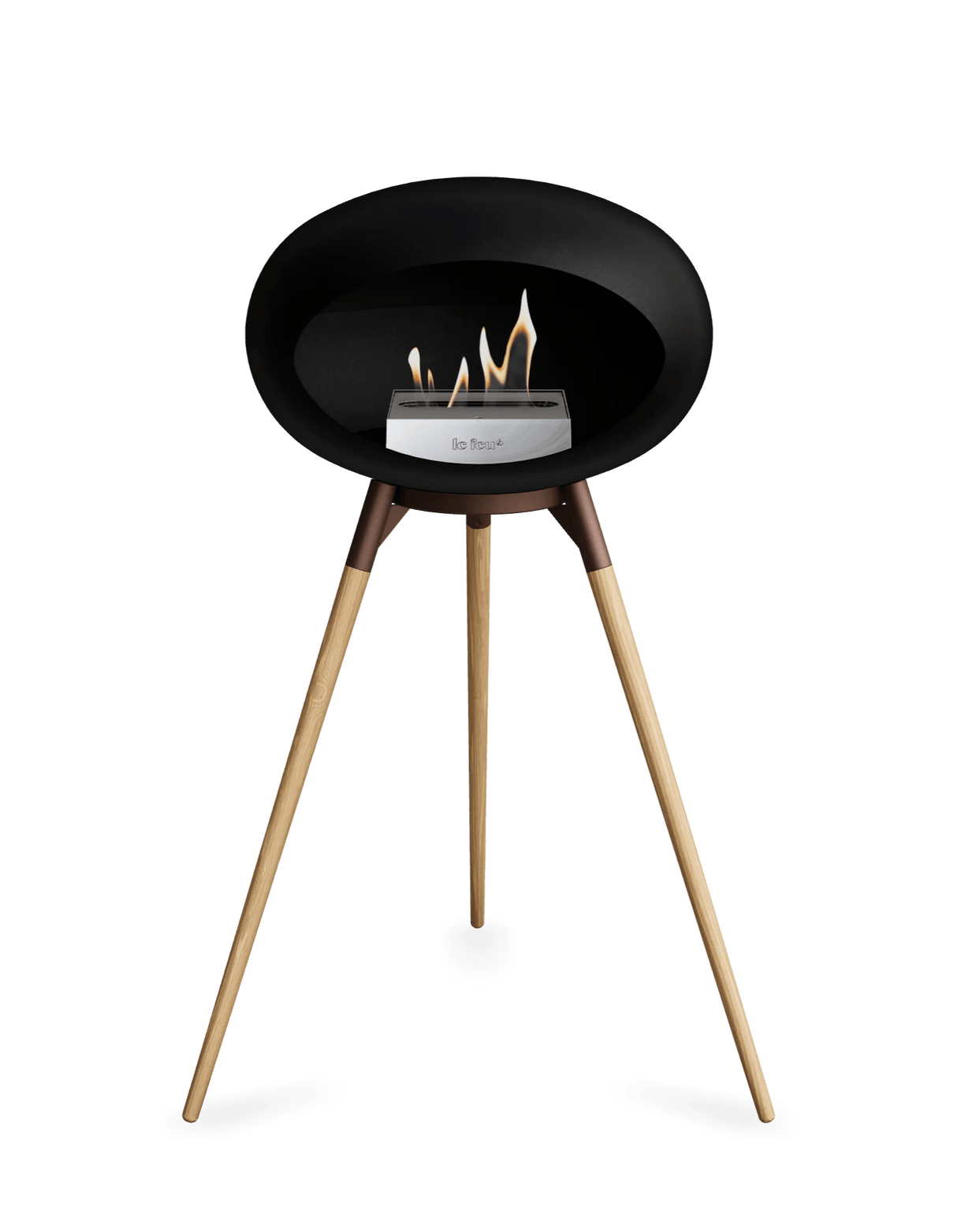 Le Feu - Dome Black Ground Wood High - Fireplace - Viva Alfresco