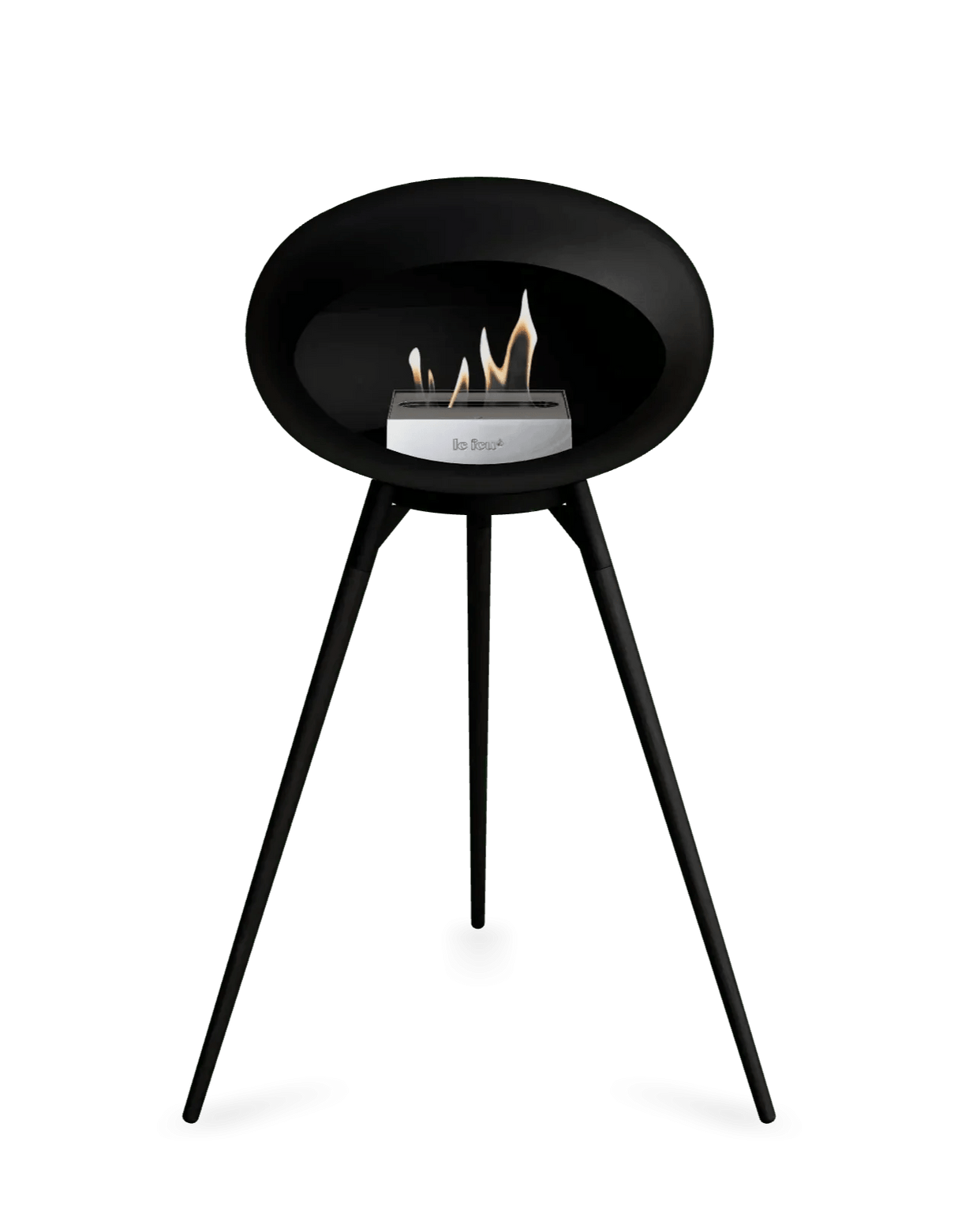 Le Feu - Dome Black Ground Wood High - Fireplace - Viva Alfresco