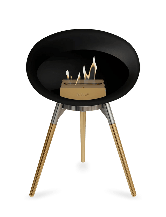 Le Feu - Dome Black Ground Wood Low - Fireplace - Viva Alfresco