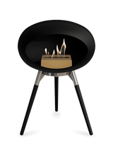 Le Feu - Dome Black Ground Wood Low - Fireplace - Viva Alfresco