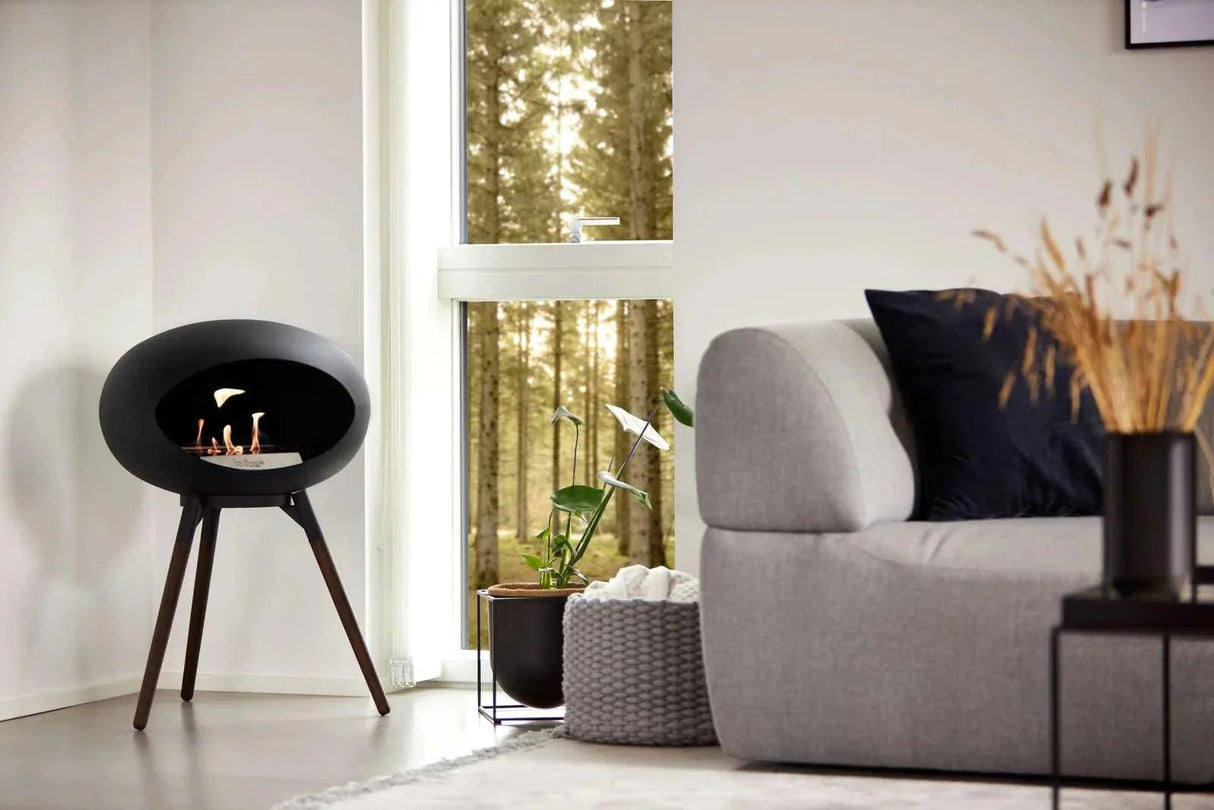 Le Feu - Dome Black Ground Wood Low - Fireplace - Viva Alfresco