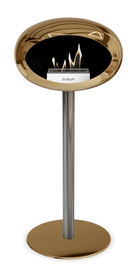 Le Feu - Dome Chromed Rose Gold Ground Steel High Pole - Fireplace - Viva Alfresco