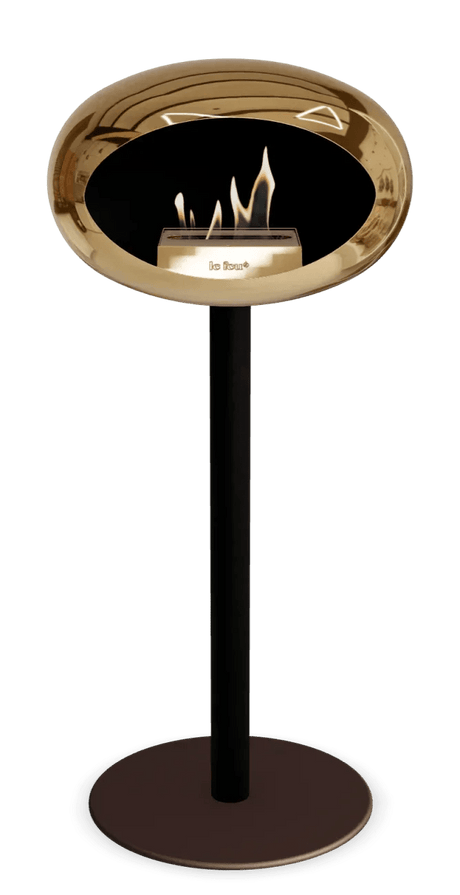 Le Feu - Dome Chromed Rose Gold Ground Steel High Pole - Fireplace - Viva Alfresco