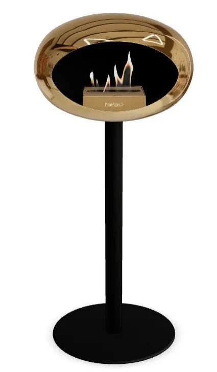 Le Feu - Dome Chromed Rose Gold Ground Steel High Pole - Fireplace - Viva Alfresco