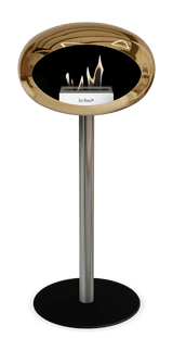 Le Feu - Dome Chromed Rose Gold Ground Steel High Pole - Fireplace - Viva Alfresco