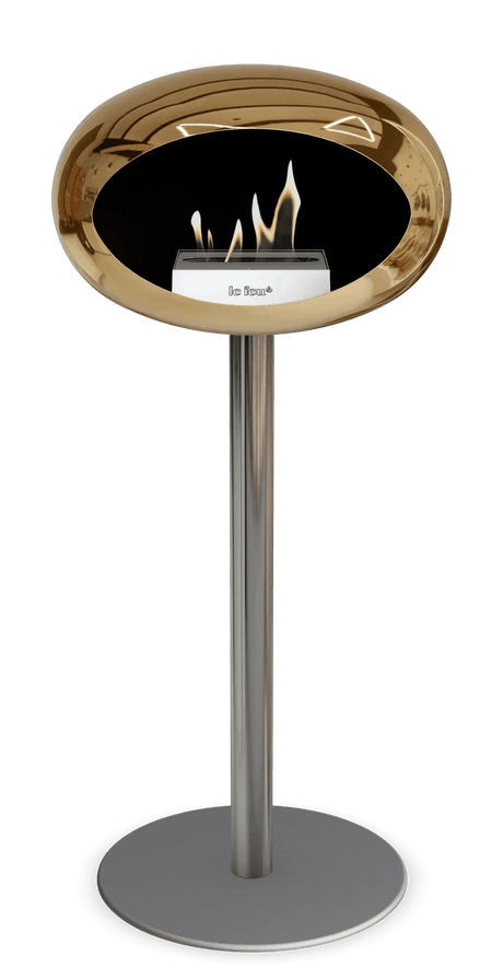 Le Feu - Dome Chromed Rose Gold Ground Steel High Pole - Fireplace - Viva Alfresco