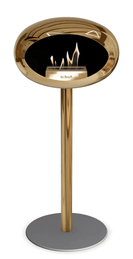 Le Feu - Dome Chromed Rose Gold Ground Steel High Pole - Fireplace - Viva Alfresco