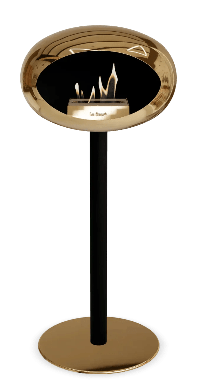 Le Feu - Dome Chromed Rose Gold Ground Steel High Pole - Fireplace - Viva Alfresco