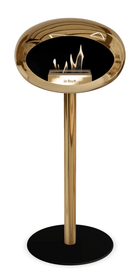 Le Feu - Dome Chromed Rose Gold Ground Steel High Pole - Fireplace - Viva Alfresco