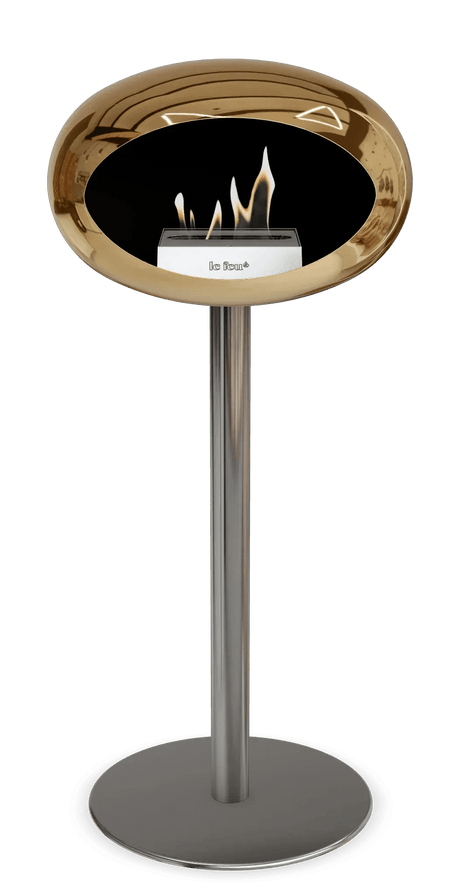 Le Feu - Dome Chromed Rose Gold Ground Steel High Pole - Fireplace - Viva Alfresco