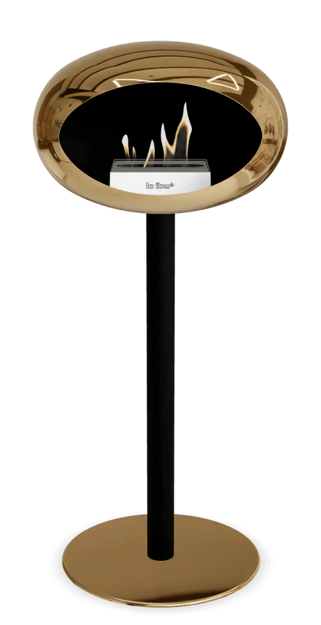 Le Feu - Dome Chromed Rose Gold Ground Steel High Pole - Fireplace - Viva Alfresco