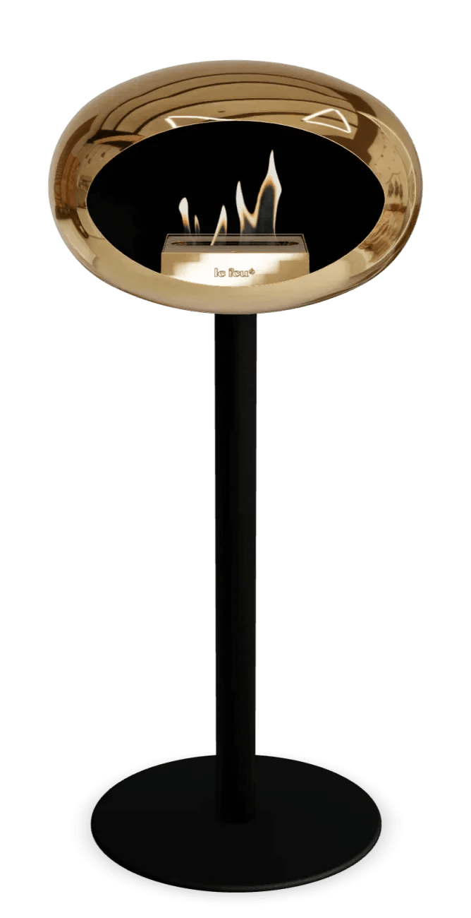 Le Feu - Dome Chromed Rose Gold Ground Steel High Pole - Fireplace - Viva Alfresco