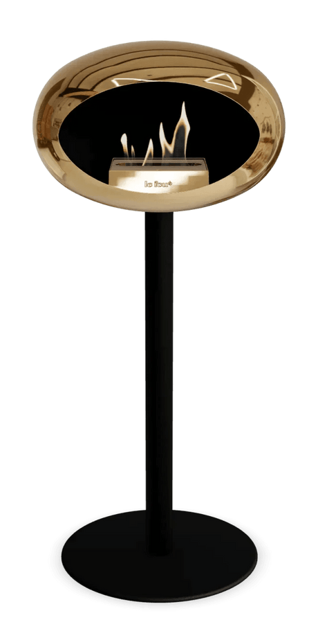 Le Feu - Dome Chromed Rose Gold Ground Steel High Pole - Fireplace - Viva Alfresco