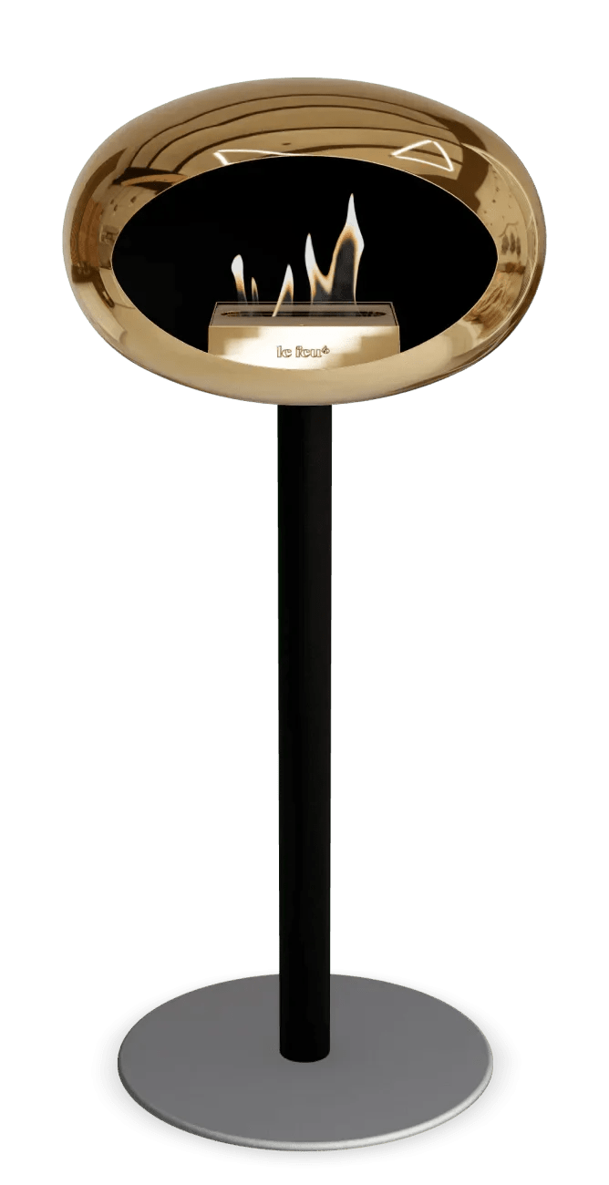 Le Feu - Dome Chromed Rose Gold Ground Steel High Pole - Fireplace - Viva Alfresco