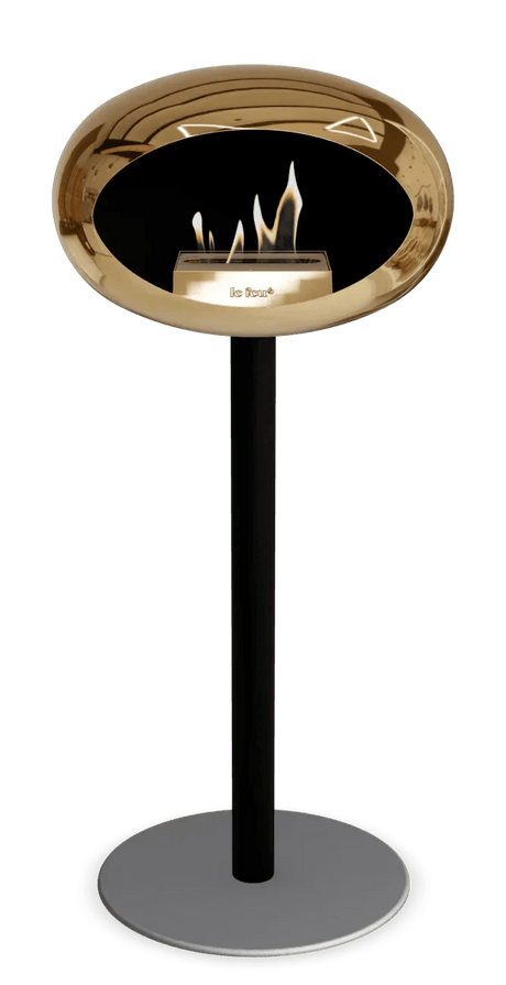 Le Feu - Dome Chromed Rose Gold Ground Steel High Pole - Fireplace - Viva Alfresco