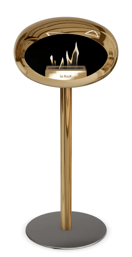 Le Feu - Dome Chromed Rose Gold Ground Steel High Pole - Fireplace - Viva Alfresco