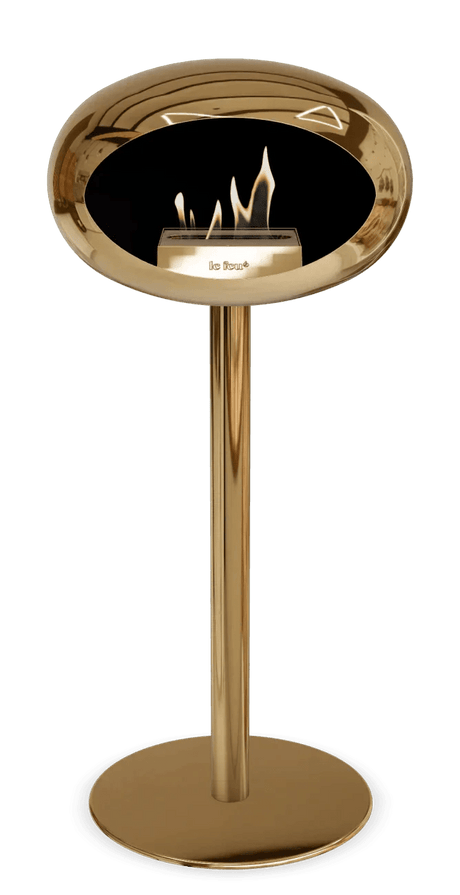 Le Feu - Dome Chromed Rose Gold Ground Steel High Pole - Fireplace - Viva Alfresco