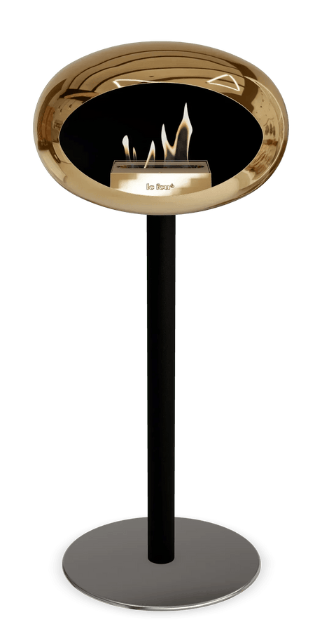 Le Feu - Dome Chromed Rose Gold Ground Steel High Pole - Fireplace - Viva Alfresco