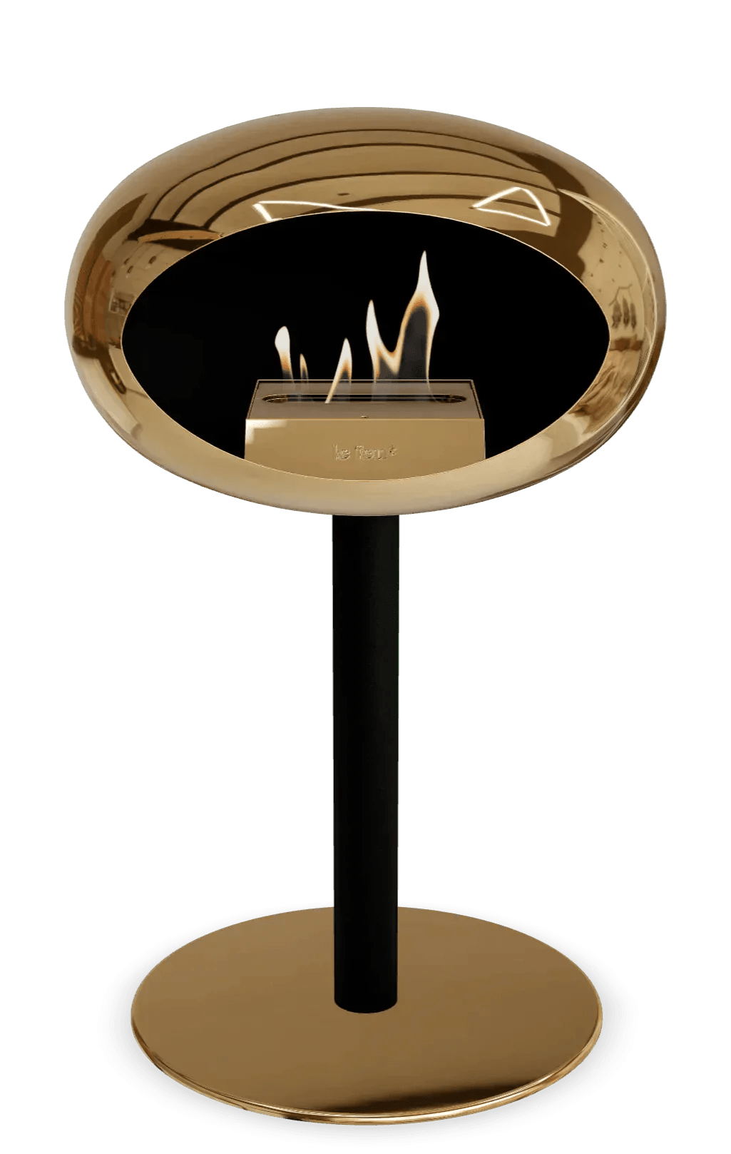 Le Feu - Dome Chromed Rose Gold Ground Steel Low Pole - Fireplace - Viva Alfresco