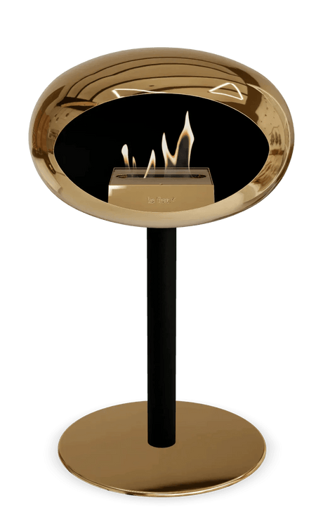 Le Feu - Dome Chromed Rose Gold Ground Steel Low Pole - Fireplace - Viva Alfresco