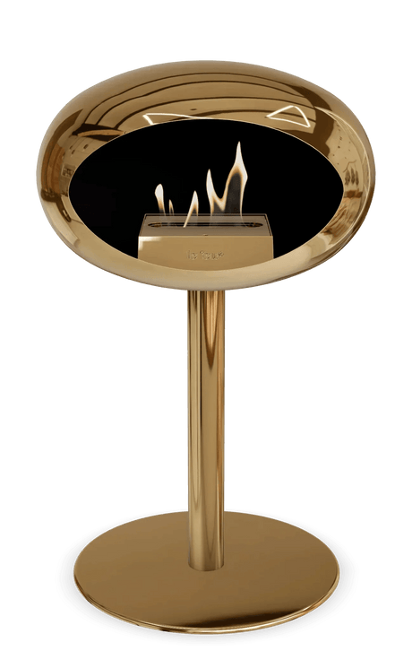 Le Feu - Dome Chromed Rose Gold Ground Steel Low Pole - Fireplace - Viva Alfresco