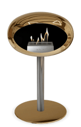 Le Feu - Dome Chromed Rose Gold Ground Steel Low Pole - Fireplace - Viva Alfresco