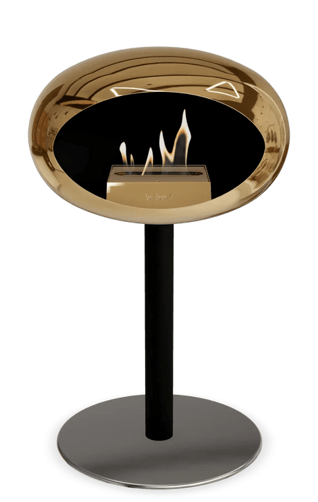 Le Feu - Dome Chromed Rose Gold Ground Steel Low Pole - Fireplace - Viva Alfresco