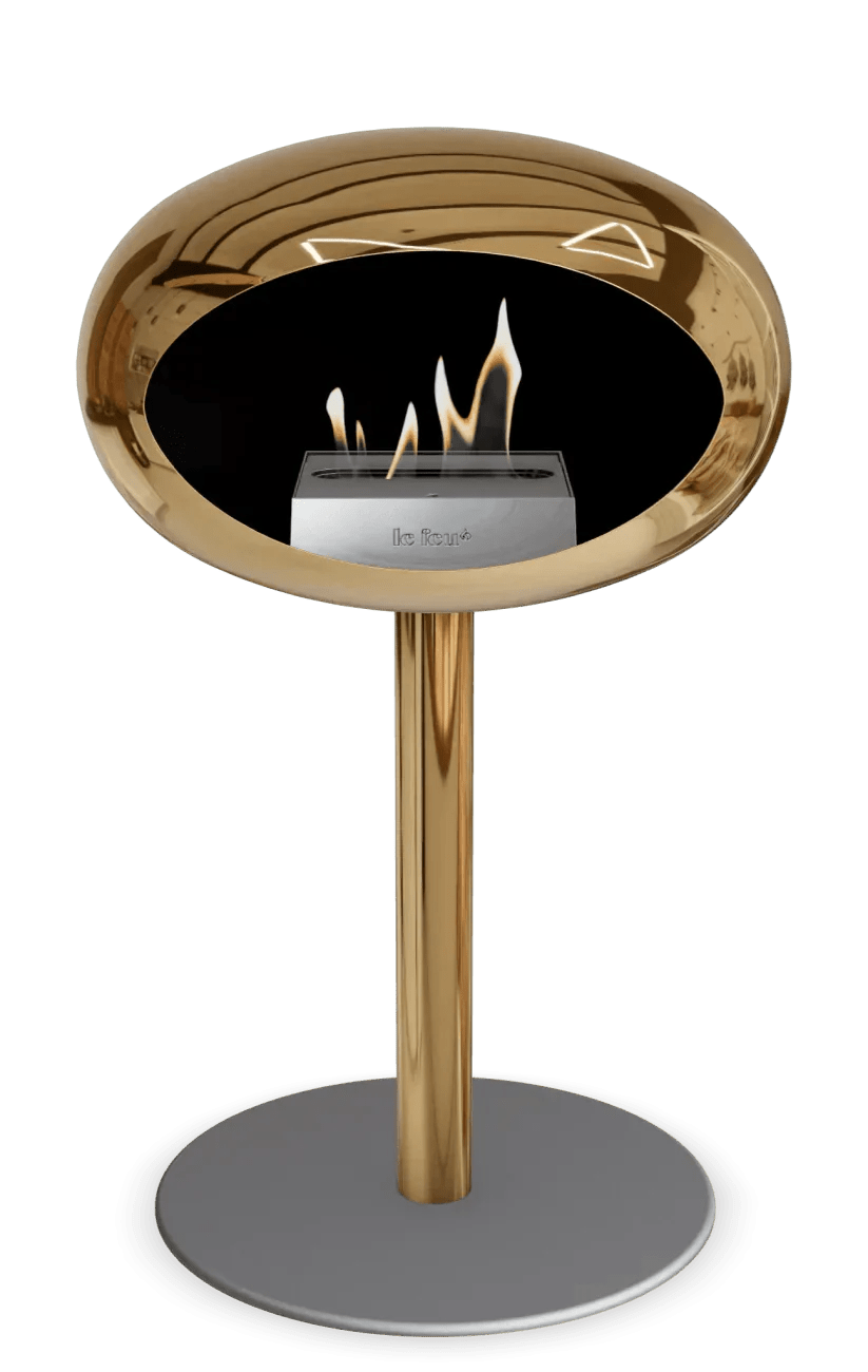 Le Feu - Dome Chromed Rose Gold Ground Steel Low Pole - Fireplace - Viva Alfresco