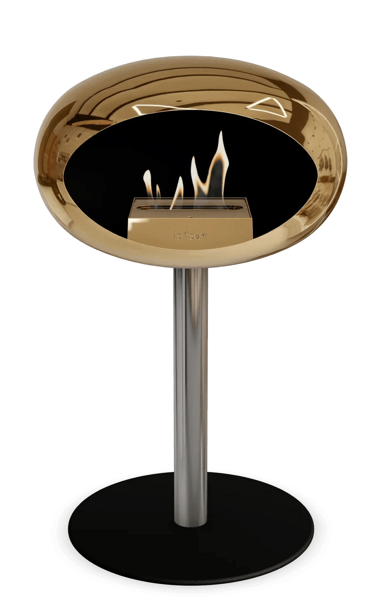 Le Feu - Dome Chromed Rose Gold Ground Steel Low Pole - Fireplace - Viva Alfresco