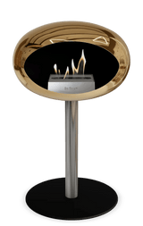 Le Feu - Dome Chromed Rose Gold Ground Steel Low Pole - Fireplace - Viva Alfresco