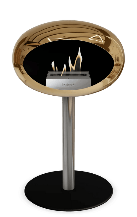 Le Feu - Dome Chromed Rose Gold Ground Steel Low Pole - Fireplace - Viva Alfresco