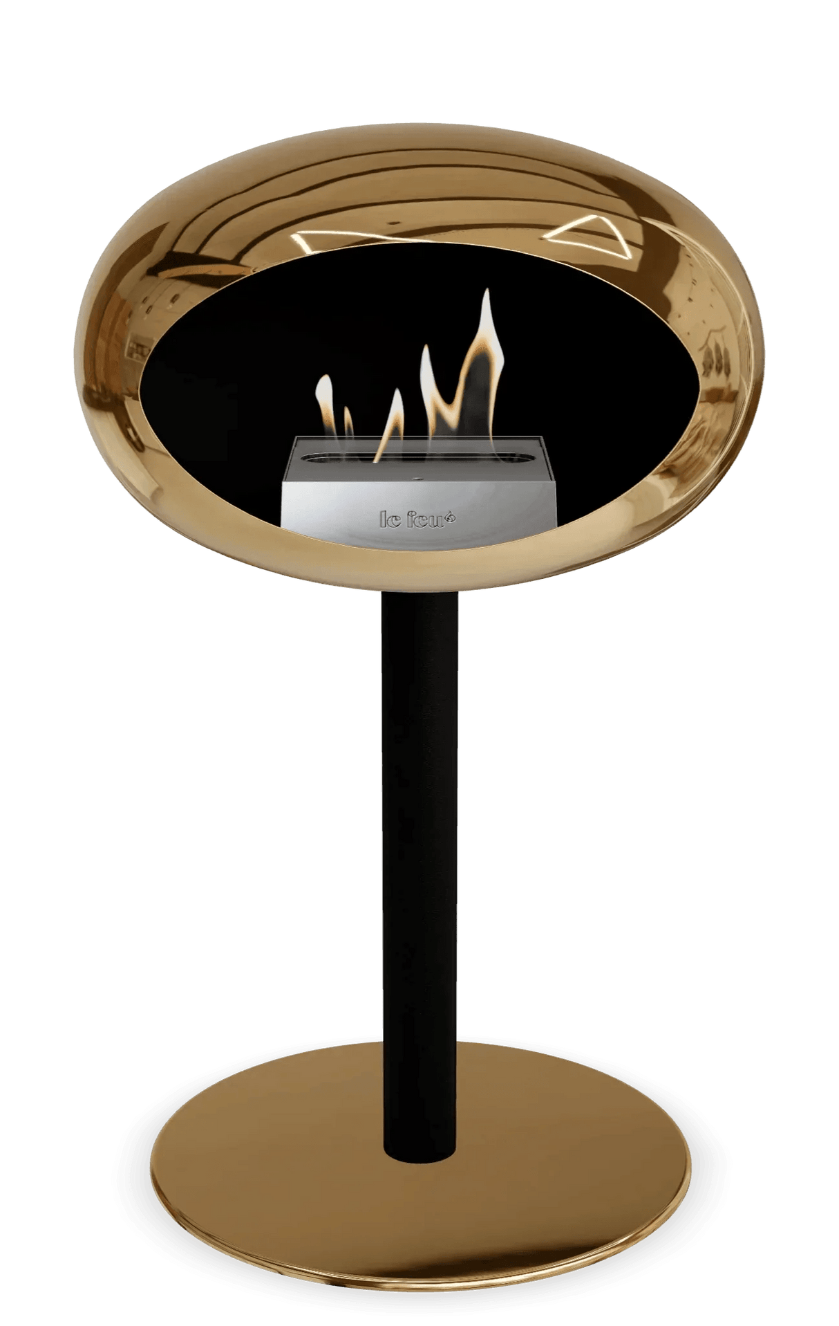 Le Feu - Dome Chromed Rose Gold Ground Steel Low Pole - Fireplace - Viva Alfresco