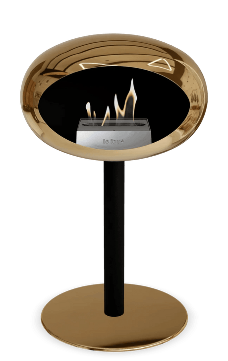 Le Feu - Dome Chromed Rose Gold Ground Steel Low Pole - Fireplace - Viva Alfresco