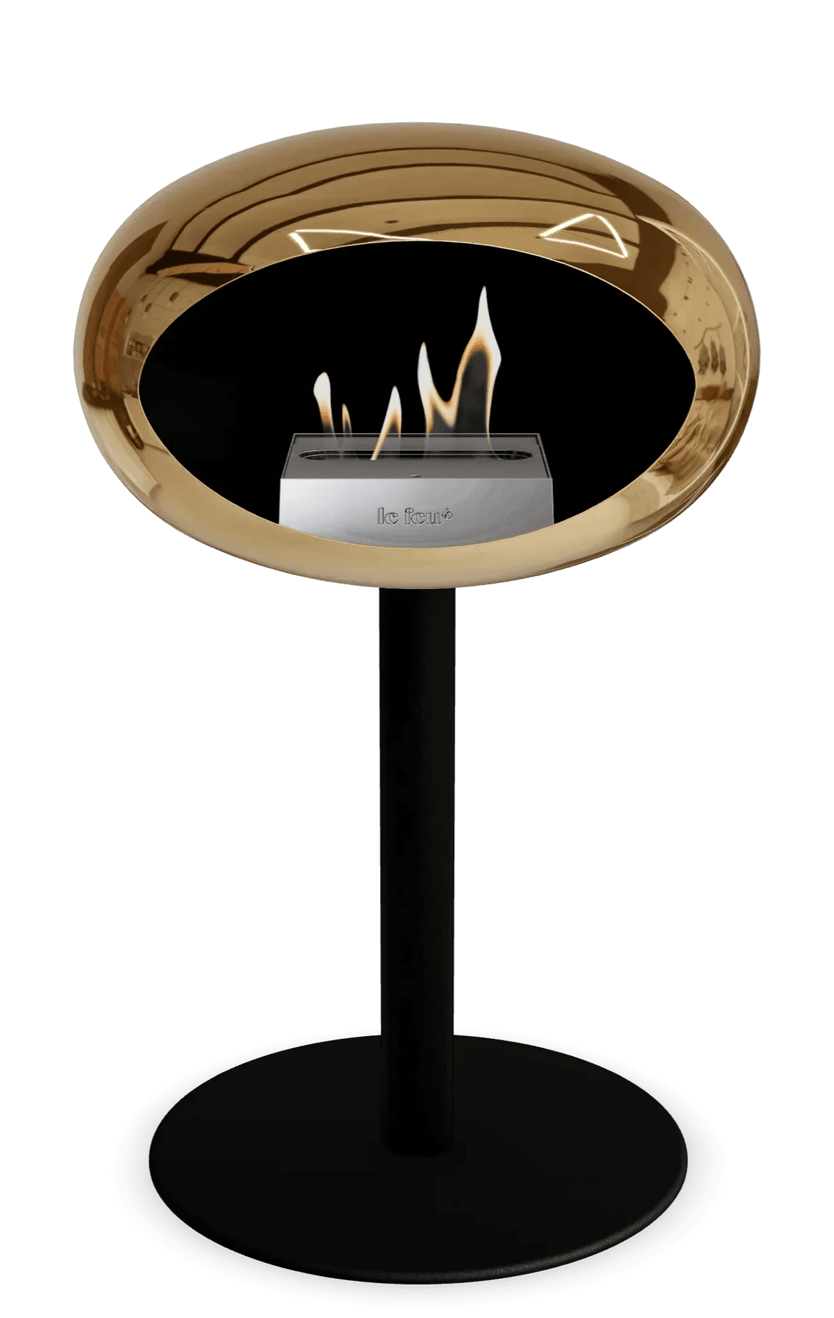 Le Feu - Dome Chromed Rose Gold Ground Steel Low Pole - Fireplace - Viva Alfresco