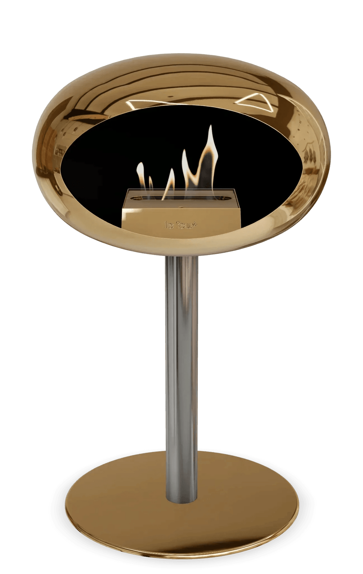 Le Feu - Dome Chromed Rose Gold Ground Steel Low Pole - Fireplace - Viva Alfresco