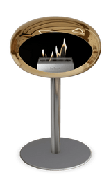 Le Feu - Dome Chromed Rose Gold Ground Steel Low Pole - Fireplace - Viva Alfresco