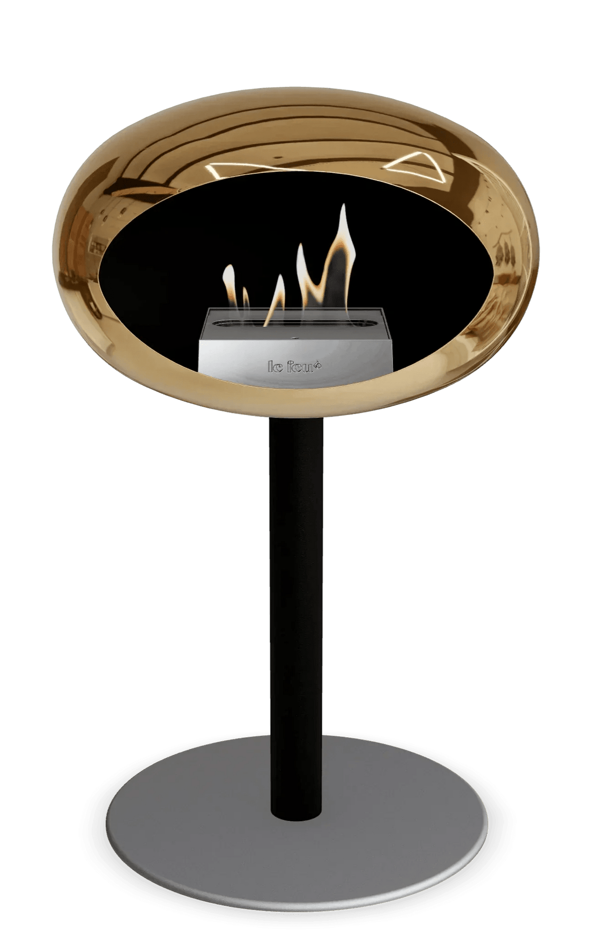 Le Feu - Dome Chromed Rose Gold Ground Steel Low Pole - Fireplace - Viva Alfresco