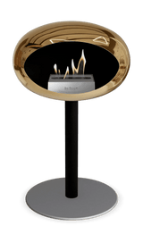 Le Feu - Dome Chromed Rose Gold Ground Steel Low Pole - Fireplace - Viva Alfresco