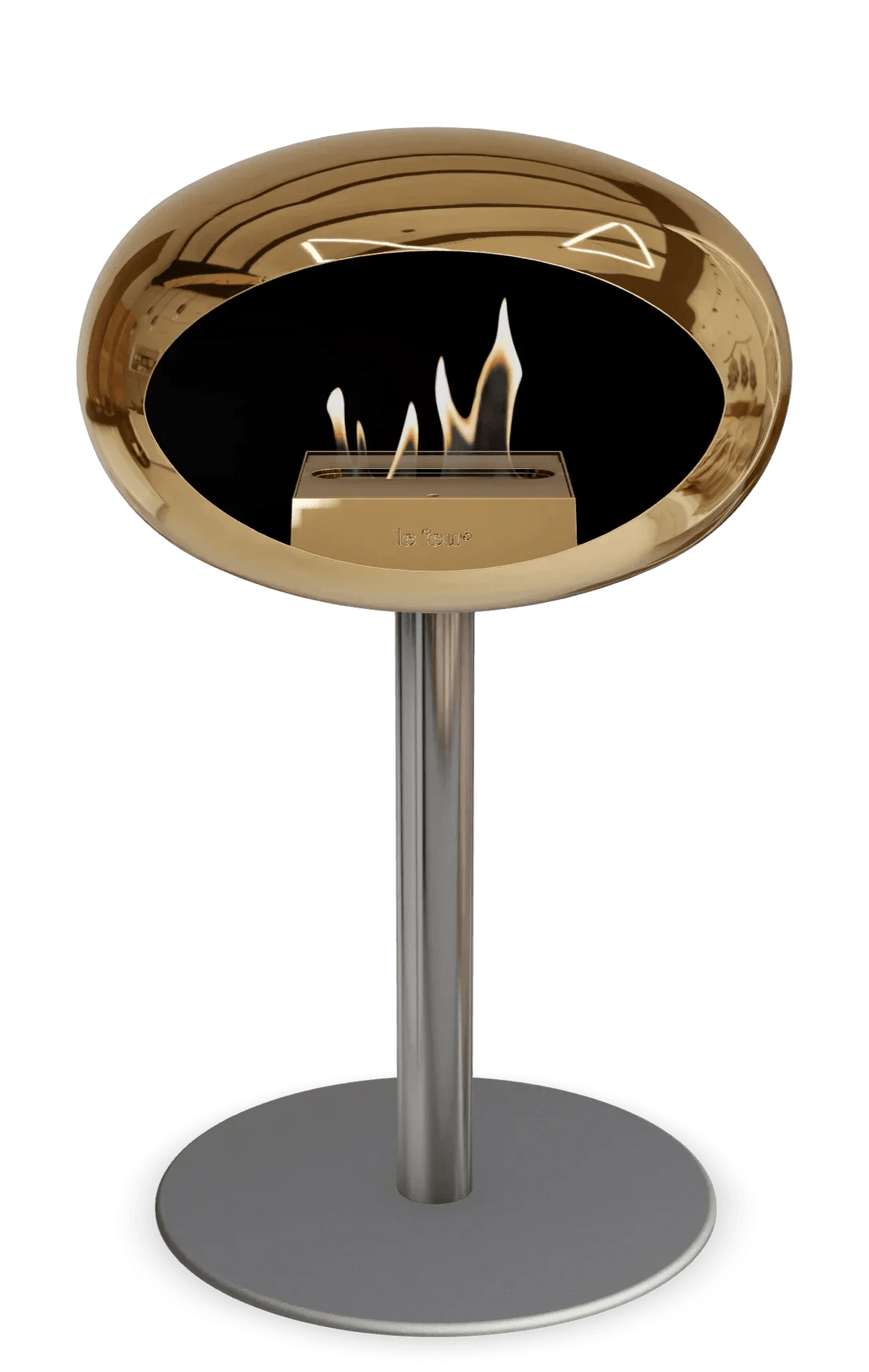 Le Feu - Dome Chromed Rose Gold Ground Steel Low Pole - Fireplace - Viva Alfresco