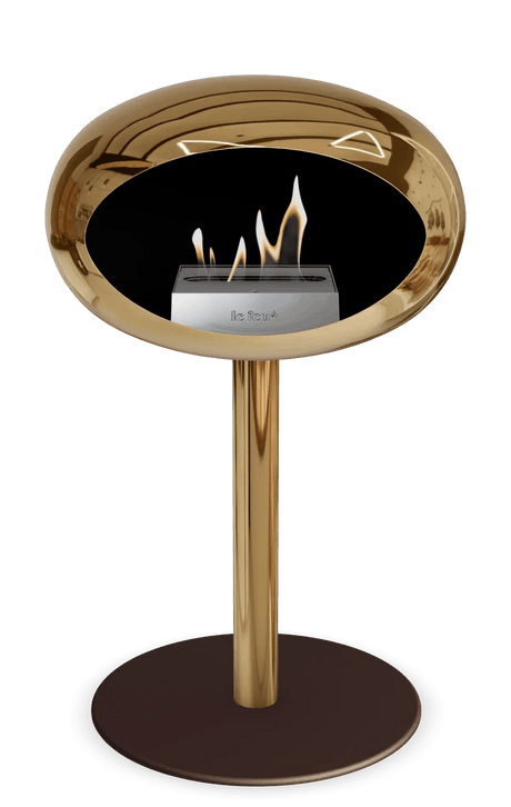 Le Feu - Dome Chromed Rose Gold Ground Steel Low Pole - Fireplace - Viva Alfresco