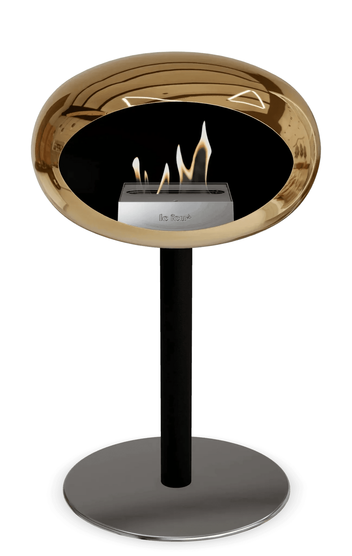 Le Feu - Dome Chromed Rose Gold Ground Steel Low Pole - Fireplace - Viva Alfresco