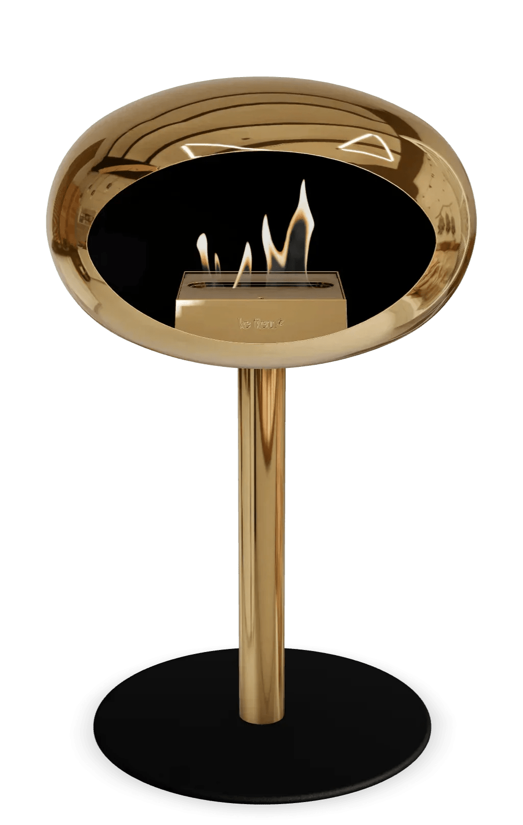 Le Feu - Dome Chromed Rose Gold Ground Steel Low Pole - Fireplace - Viva Alfresco