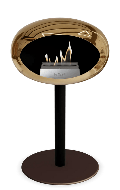 Le Feu - Dome Chromed Rose Gold Ground Steel Low Pole - Fireplace - Viva Alfresco