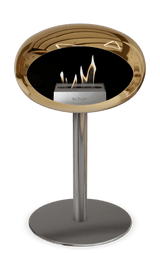 Le Feu - Dome Chromed Rose Gold Ground Steel Low Pole - Fireplace - Viva Alfresco