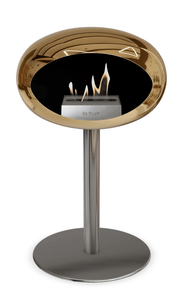 Le Feu - Dome Chromed Rose Gold Ground Steel Low Pole - Fireplace - Viva Alfresco